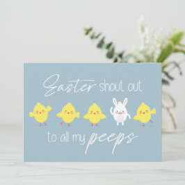 Tarjeta Festiva "Grito de Pascua a todos mis peones" divertido y e
