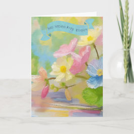 Tarjeta Festiva Groenlandia Flores Vase, Biblia versus Día de la M