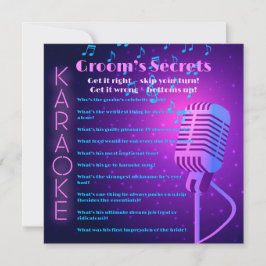 Tarjeta Festiva Groom’s Secrets Bachelor Party Trivia Card