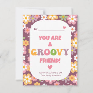 Tarjeta Festiva Groovy Friend Classroom Valentine