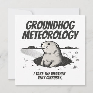 Tarjeta Festiva Groundhog Day Groundhog Meteorología