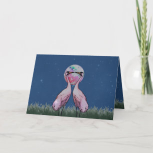Tarjeta Festiva Grúas del amor