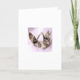 Tarjeta Festiva Grullas de Paz de Música