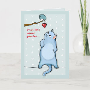 Tarjeta Festiva Grumpy George Green Grouchy Valentine Card