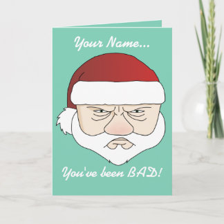 Tarjeta Festiva Grumpy Santa