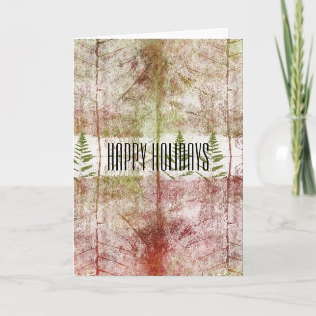 Tarjeta Festiva Grunge Holiday (Anverso)