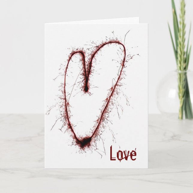 Tarjeta Festiva Grunge Love Heart Card (Anverso)