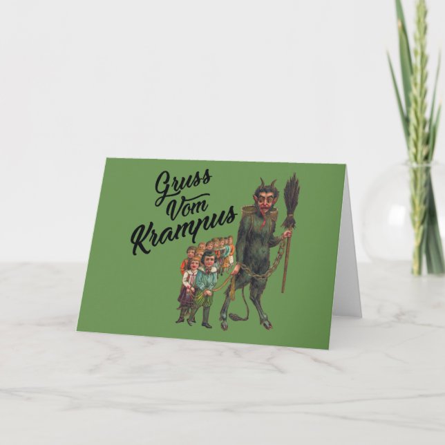 TARJETA FESTIVA GRUSS VOM KRAMPUS (Anverso)