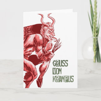 Tarjeta Festiva Gruss Vom Krampus