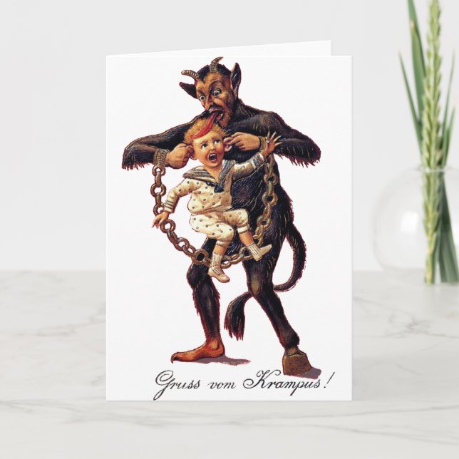 Tarjeta Festiva Gruss vom (Saludos Desde) Krampus (Anverso)