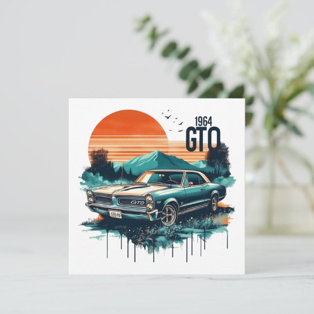 TARJETA FESTIVA GTO DE 1964 (Anverso de pie)