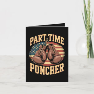 Tarjeta Festiva Guantes de Boxeo Part Time Puncher