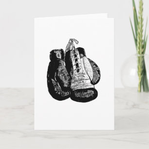 Tarjeta Festiva Guantes de boxeo Vintage