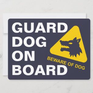 Tarjeta Festiva GUARD DOG/ USTED CONDUCIR LENTOS carteles
