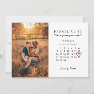 Tarjeta Festiva Guardar la fecha del calendario de noviembre de 20