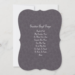 Tarjeta Festiva Guardian Angel Prayer Charcoal Gray