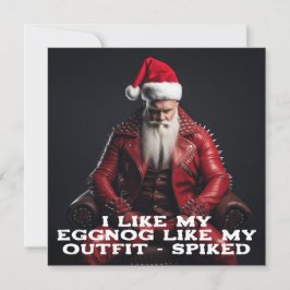 Tarjeta Festiva Guay Badass Santa - Spig Eggnog Spike Set