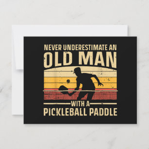 Tarjeta Festiva Guay Pickleball Art Para Hombres Mujeres Paddle Pi