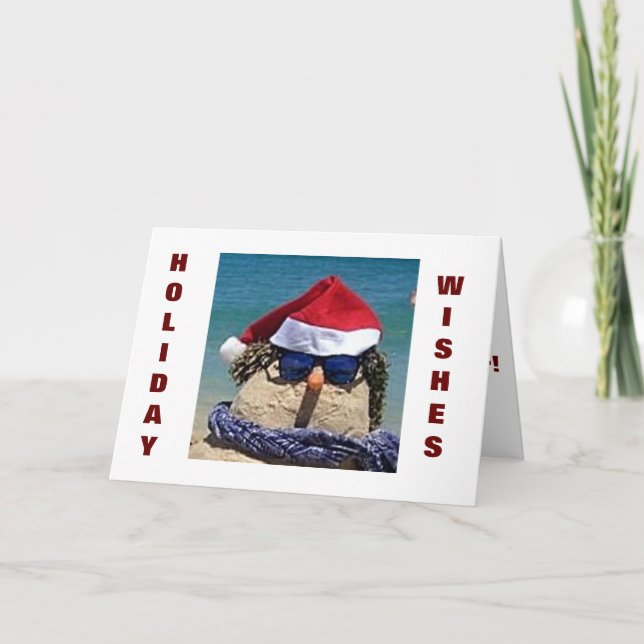 TARJETA FESTIVA GUAY SNOWMAN ENVÍA GUAY Y FELICES DESEOS DE VACACI (Anverso)