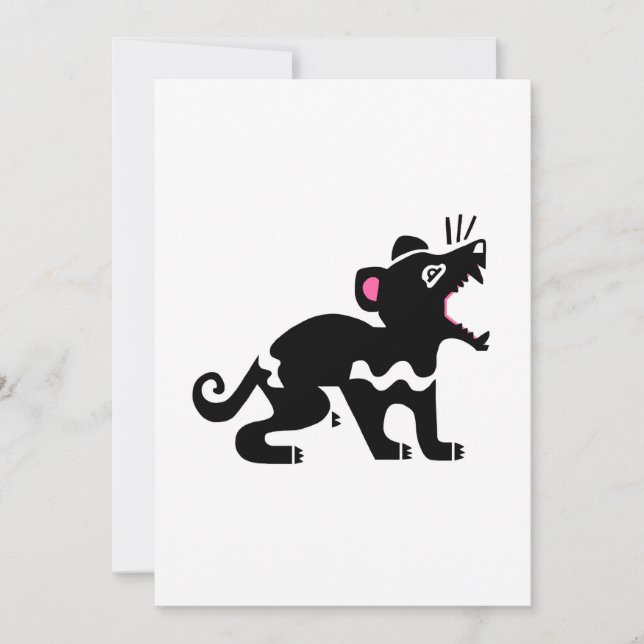 Tarjeta Festiva Guay Tasmanian DEVIL - Animales en peligro de exti (Anverso)