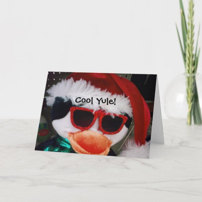 TARJETA FESTIVA "GUAY YULE / RAD NEW YEAR DUDE" (Anverso)