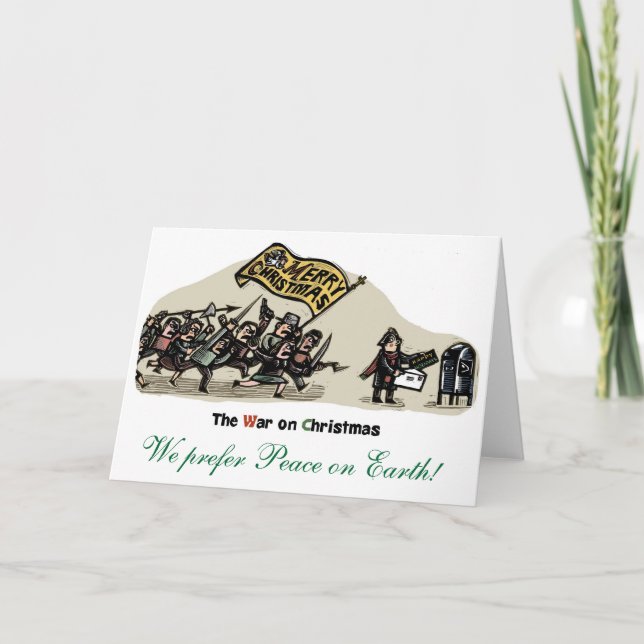 Tarjeta Festiva Guerra contra los Navidades - ¡Preferimos la paz e (Anverso)