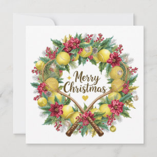 Tarjeta Festiva Guerra de tenis festiva para Navidades