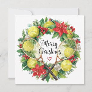Tarjeta Festiva Guerra de tenis festiva para Navidades