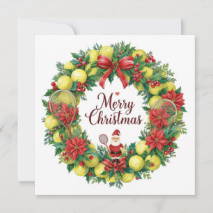 Tarjeta Festiva Guerra de tenis festiva para Navidades