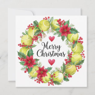 Tarjeta Festiva Guerra de tenis festiva para Navidades