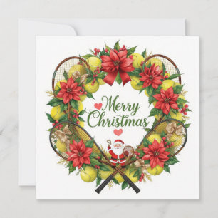Tarjeta Festiva Guerra de tenis festiva para Navidades