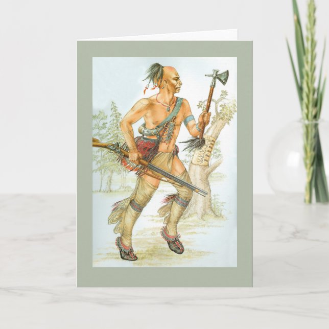 Tarjeta Festiva Guerrero de Mohawk (Anverso)