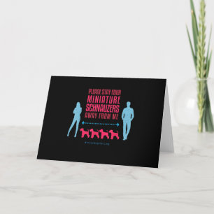 Tarjeta Festiva Guía de distanciamiento social de Miniature Schnau