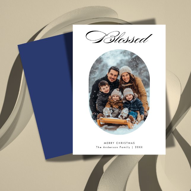 Tarjeta Festiva Guión bendecido por Navidades religiosos modernos (Subido por el creador)