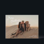 Tarjeta Festiva Guión caprichoso foto Navidades modernos<br><div class="desc">Tarjeta de Navidades modernos con "Feliz Navidad" en un guión caprichoso sobre tu foto favorita.</div>