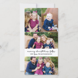 Tarjeta Festiva Guión casual 4 Navidades de fotografía de vacacion