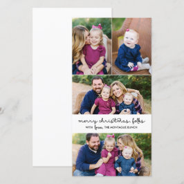 Tarjeta Festiva Guión casual 4 Navidades de fotografía de vacacion