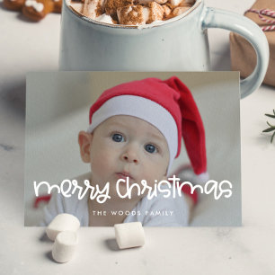 Tarjeta Festiva Guión corto Fotos navideñas de merry