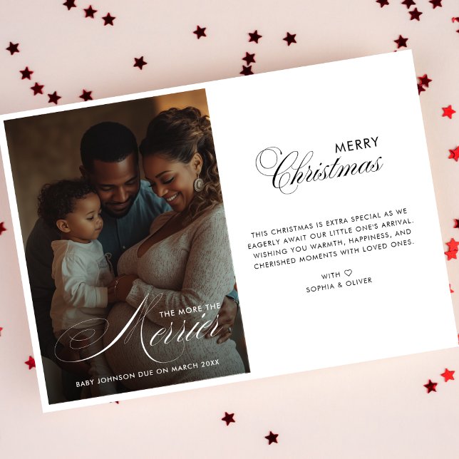 Tarjeta Festiva Guión Cuanto Más Embarazo A Los Navidades Más Meri (Subido por el creador)