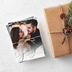 Tarjeta Festiva Guión de alegría Navidades verticales elegantes