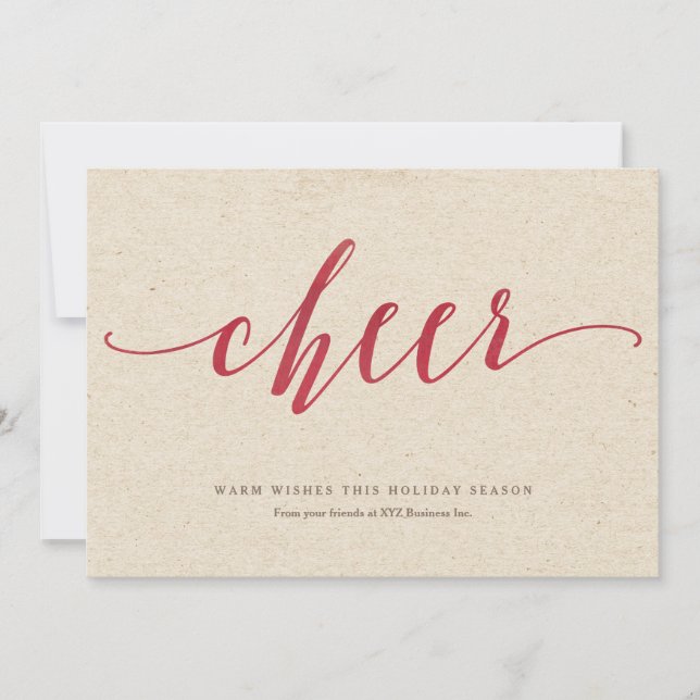 Tarjeta Festiva Guión de bienvenida rojo (Anverso)