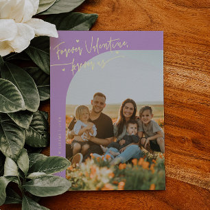 Tarjeta Festiva Guión de Forever Us Foto de Wisteria Valentine