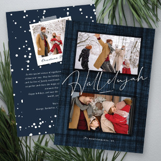 Tarjeta Festiva Guión de Hallelujah Navidades religiosos 2 Foto