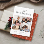 Tarjeta Festiva Guión de moda y nombre de familia Serif 3 Navidade<br><div class="desc">Envíe sus mejores deseos con nuestra tarjeta de Navidades fotográficos. Con un guión de moda para "el" y una tipografía de serif para tu apellido en la parte superior, destaca tus momentos especiales con un collage de 3 fotos. Difunde alegría por las vacaciones con sentidos deseos y el año abajo....</div>