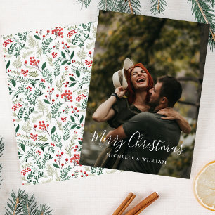 Tarjeta Festiva Guión de Navidades de fotografía mínimo moderno