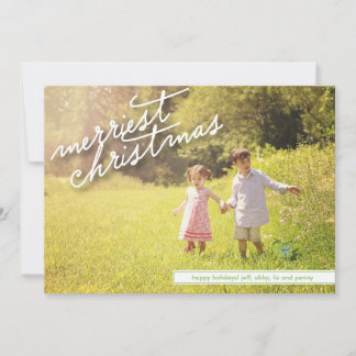 Tarjeta Festiva Guión de Navidades más graciosos con foto trasera