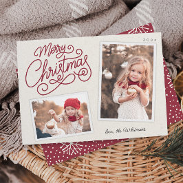 Tarjeta Festiva Guión de nieve 2 Instantánea fotográfica