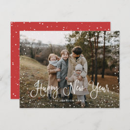 Tarjeta Festiva Guión de nieve moderno 2 Foto