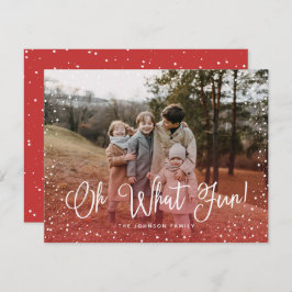 Tarjeta Festiva Guión de nieve moderno 2 Foto