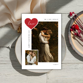 Tarjeta Festiva Guión de recién casados Amor Recién casados Foto d